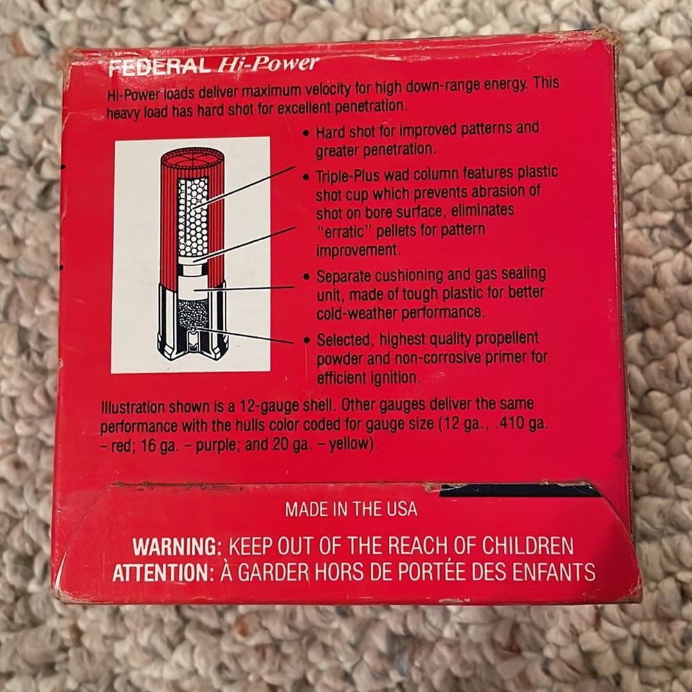 Vintage Federal Hi-Power Shot Shell Box - Picture 3 of 7